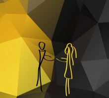 edge / Yellow Black Man and Woman concept sketch