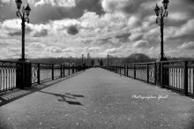 The bridge leads to the park ... / ***