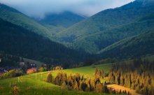 cloudy sunrise in the mountains / ***