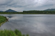 Manzherok lake on a cloudy day / ***