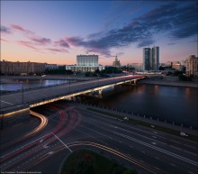 Evening Moscow. Novoarbatsky Bridge. / ***