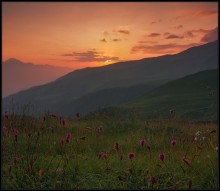 Sunset in the mountains / ...