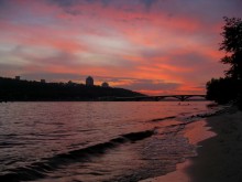 Fire sunset on the Dnieper / ***