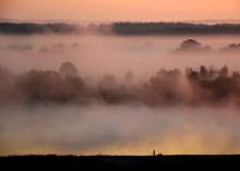 along the river bank / .....