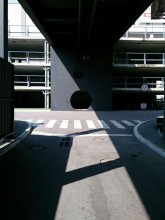 a view of the parking lot / ---x---