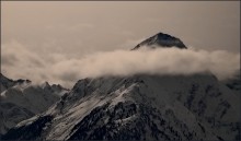 With a white scarf / ***