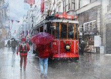 Red tram ... / ...................