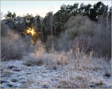 dusk, frost and the setting sun / ***