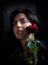 Girl with Rose ... / ***