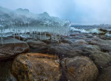 Coastal ice. / ***