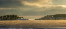 There, in the distance, steaming mist itself Ladoga. / ***
