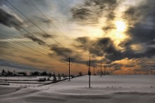 Sunset on the wires / ***