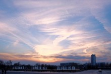 Sunset over the Poklonnaya Mountain / ***