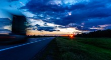 Sunset over the Highway Vitebsk-Polotsk / ***