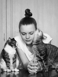 portrait with cats / ....