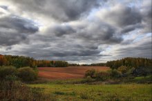 In the village in autumn / ***