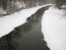 White Silence / Red Cedar River, East Lansing, Michigan