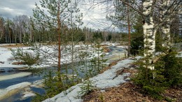 April - time ice drift on the rivers ... / ***