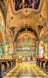 Iconostasis / The iconostasis in orthodox church of the early 19th century.