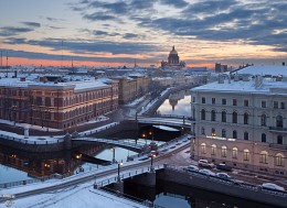 Matveev, Krasnoflotsky and kissing bridges, river Moika, St. Isaac&#39;s Cathedral / ***