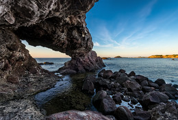 The coastal cave on the coast of Sardinia / ***