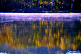Warm steam rises over the water ... / ***