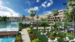 3d rendering of exterior design of the resort / ***