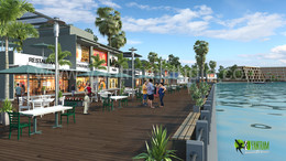 3D rendering of the exterior design of the restaurant / ***
