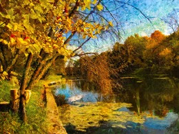 Lake. Autumn. Sokolniki. / ***