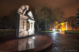 Memorial sign on the site of the destroyed Lights Vytautas / ***