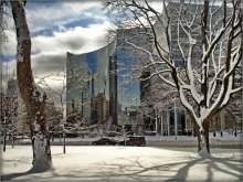 snow! - A city completely blind .. / Toronto, University St.