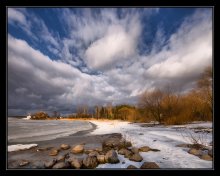 The March of the winter landscape with elements of mood / *****