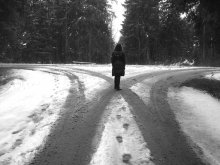 at the intersection of two roads / ***