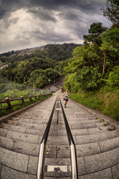 stairs / sony a7 e16+fish Kagoshima Japan