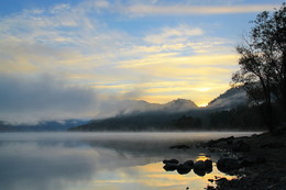 At sunrise. / ***