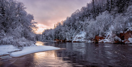 Winter sunset / Winter sunset, Kuku rocks, Latvia.