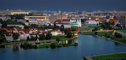Evening Minsk from height / ***