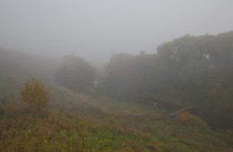 Through a small bridge across the brook / ***