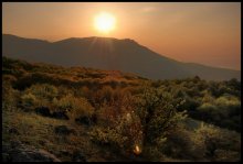 Crimea. Dawn over Demerdzhi. / ***