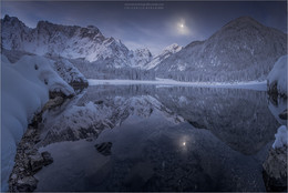 Winter Spiegelung / Morgens am Lago di Fusine