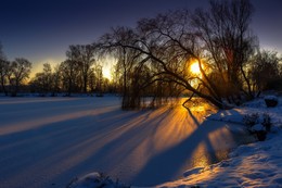 cold winter sunrise / Landschaft