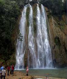 At the waterfall / ***