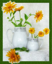 Still life with red daisies / *****