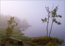 Misty island Kvaloye / Norway