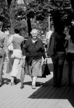 A youth walks past ........ / ***