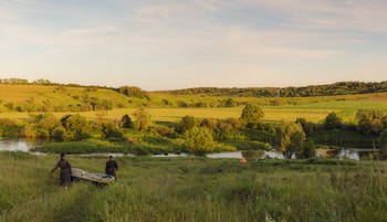 On the evening fishing / ***