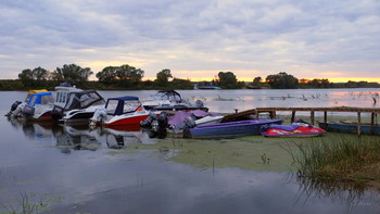 At a mooring. / ***