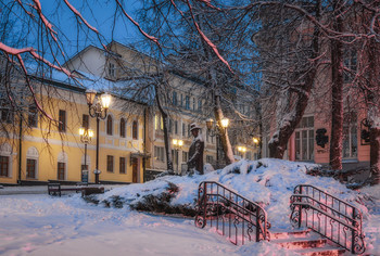 Winter morning in the old town / Vitebsk.Belarus. December 2018