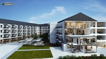 Cut Section Of 3D Floor Plan Residential Apartment by Architectural Design Studio, Dubai - UAE / ***