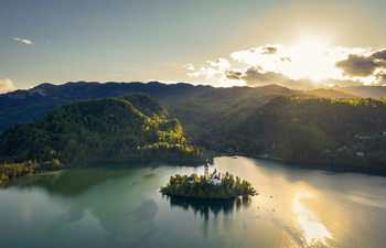 Warm evening / warm evening at lake Bled